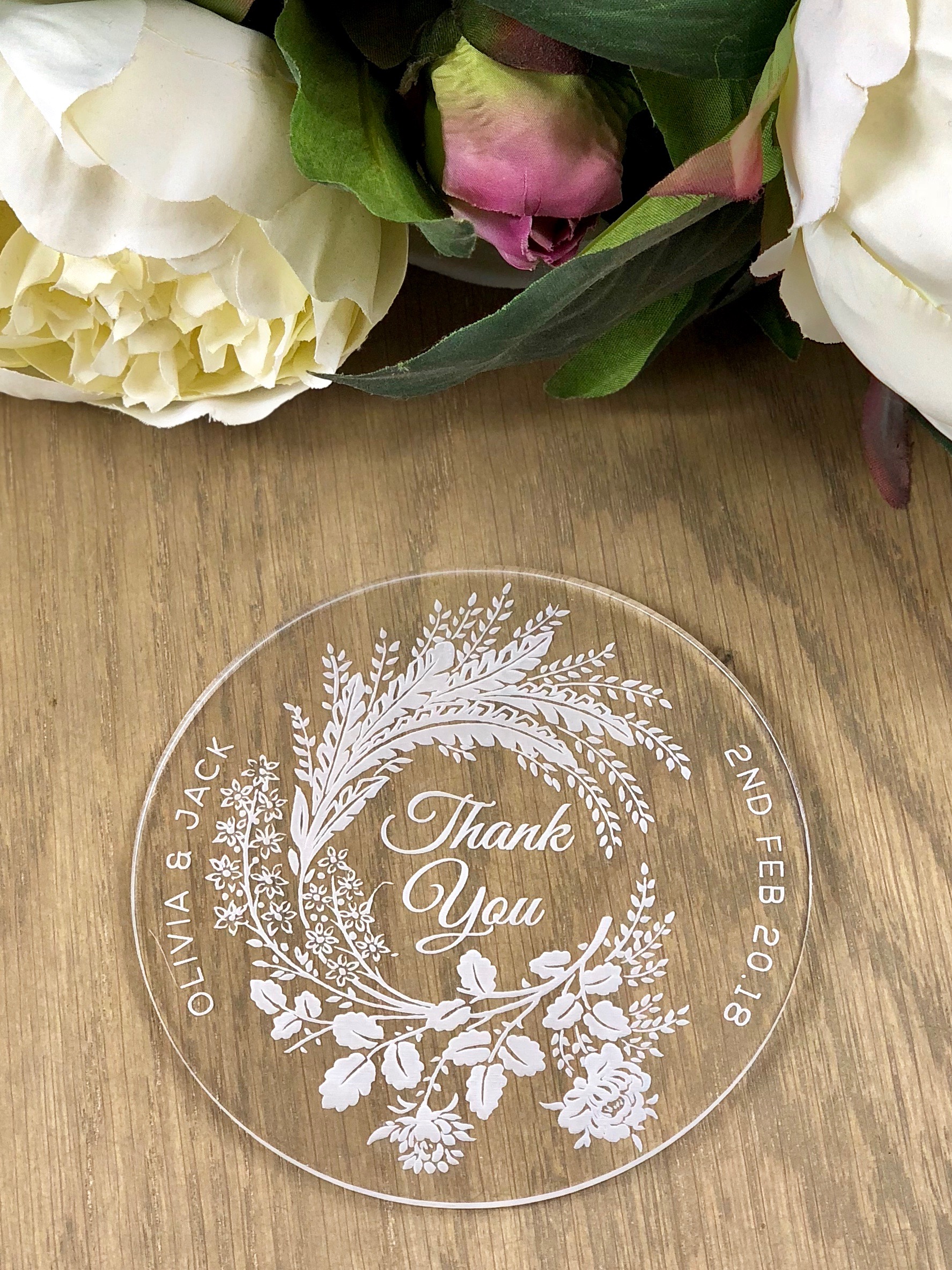 Engraved Wedding Drink Coasters
