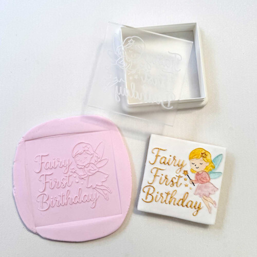 Fairy First Birthday Cookie Stamp and Cookie Cutter Set Fairy First Birthday Cookie Stamp and Cookie Cutter Set