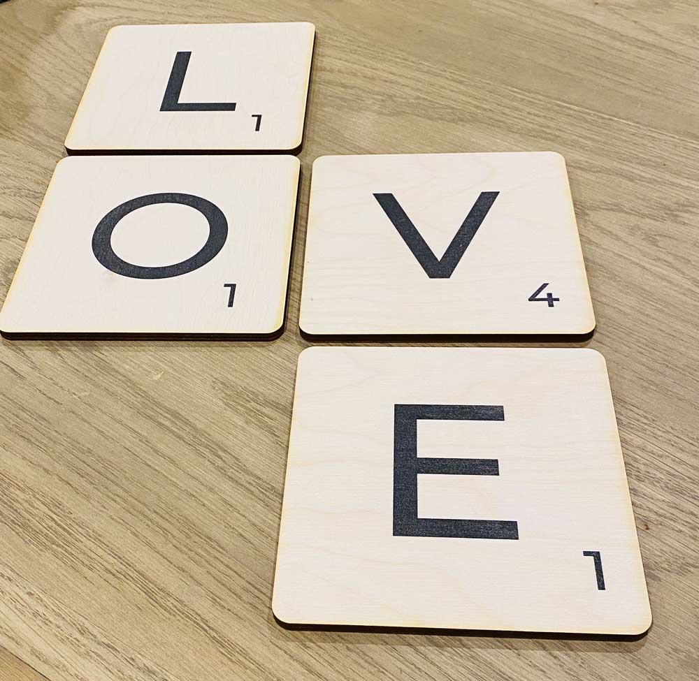 LOVE Scrabble Wall Tiles