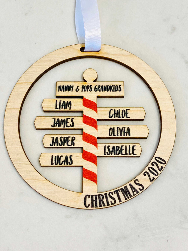 personalised christmas ornaments australia