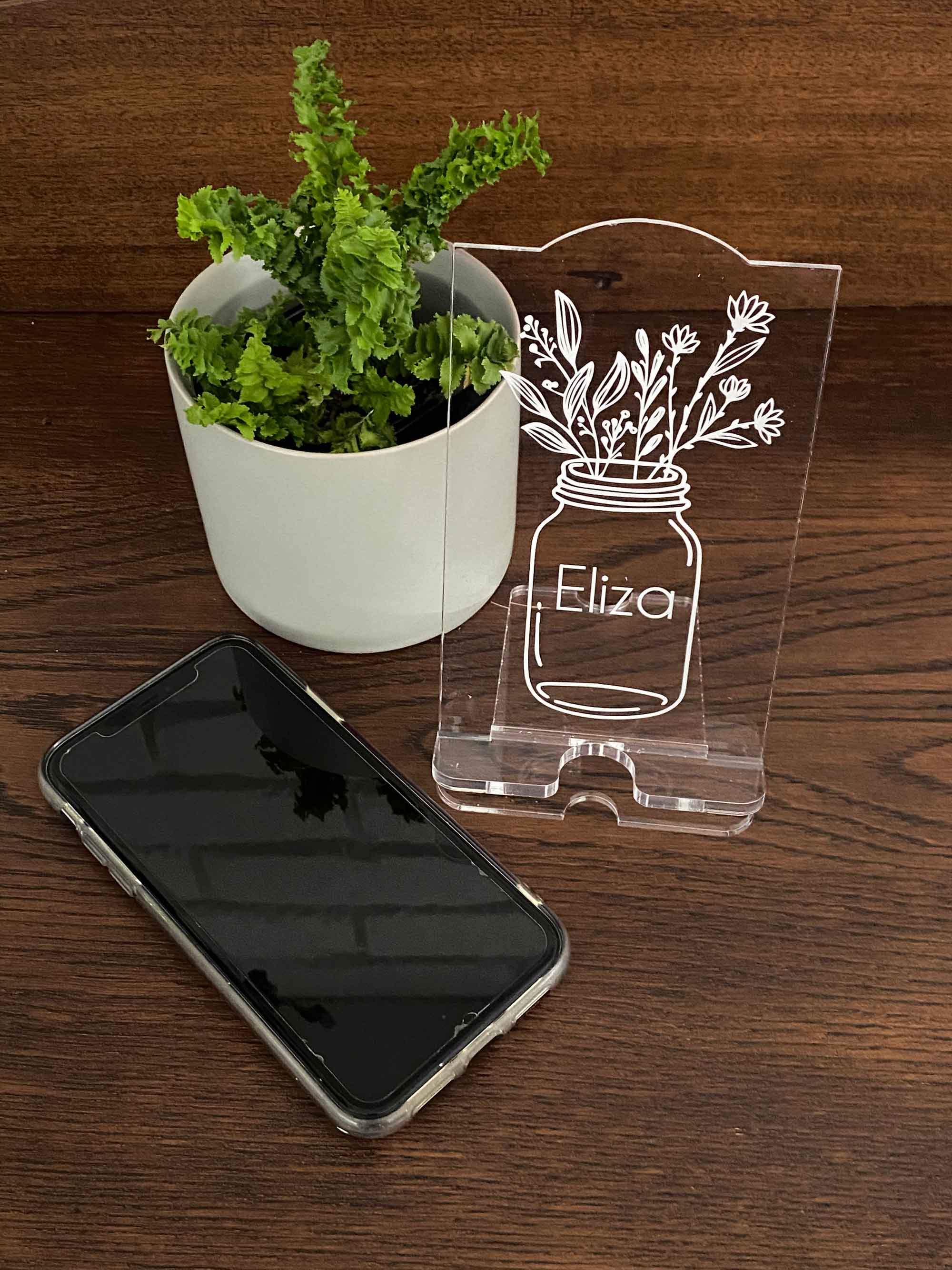 Mason Jar Phone Stand