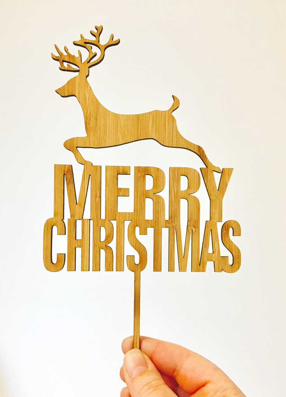 Reindeer Christmas Ornament Cake Topper