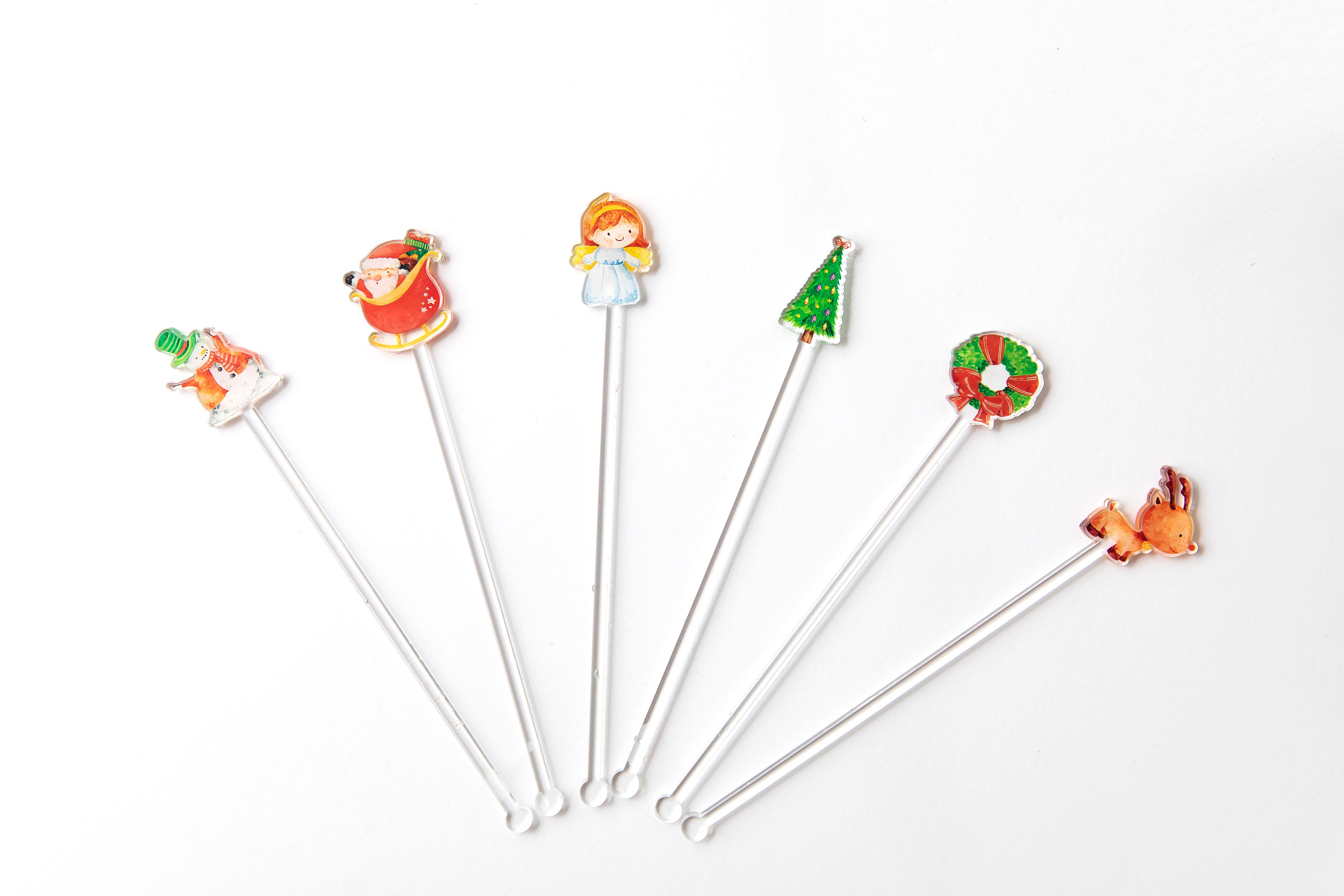 Christmas Themed Drink Stirrers